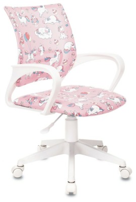 БЮРОКРАТ BUROKIDS 1 W\ розовый единороги (пластик белый) UNICORN