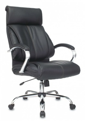 БЮРОКРАТ T-9904 NSL\ черный эко.кожа крестовина металл хром BLACK-PU