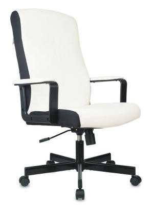 Бюрократ DOMINUS-WH белый/черный искусственная кожа