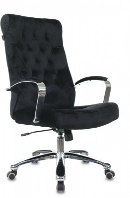 БЮРОКРАТ T-9928 SL\ Fabric черный Italia Black крестовина металл хром