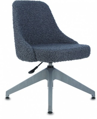 БЮРОКРАТ CH-340 GLZ\ синий экомех крестов.4-луч. пластик серый\ CH-340GLZ\BOUCLE-BL