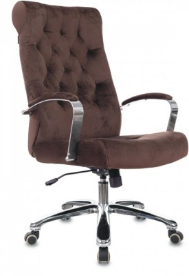 БЮРОКРАТ T-9928 SL\ Fabric коричневый Italia 6 крестовина металл хром\ T-9928SL\FABR\BROWN