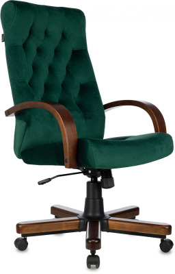 Бюрократ T-9928WALNUT\ Fabric зеленый Italia Green крестов.металл\дерево
