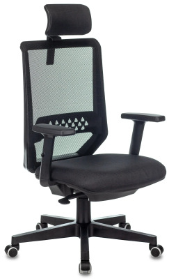 Бюрократ Expert черный TW-01 38-418 сетка/ткань с подголов. крестов. пластик EXPERT BLACK