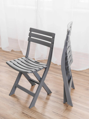 Стул садовый Domfy Garden Chair=1шт.пластик серый DOMFY GARDEN CHR/GR
