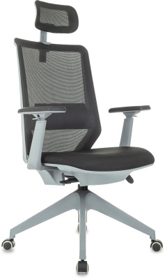 Бюрократ MC-G611NL-H черный Elastic-102 с подголов. крестов.4-луч. пластик пласт MC-G611NL-H/