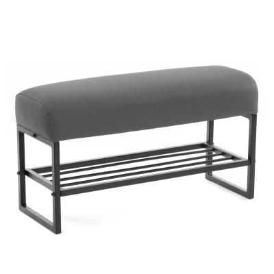 Банкетка-обувница Charli Lux\ Чарли Люкс\ экокожа, Sharp Графит