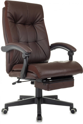 БЮРОКРАТ CH-824 MSG-BF коричневый ткань\эко.кожа крестов.пластик подст.для ног CH-824 MSG-BF\BR-PU