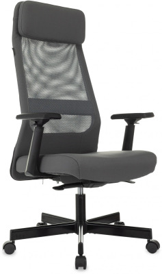 БЮРОКРАТ T-995\ Neo GREY\ серый сетка\ткань с подголов.крестов.металл