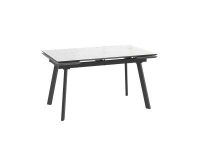 Стол ALTEZA FOUR-140 раздвижной 140(30+30)х85 Мрамор Голд-COMPAKT Сер\Черный