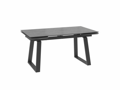 Стол ALTEZA-160 раздвижной 160(40+40)х90 Камень Антрацит-COMPAKT Сер\Черный