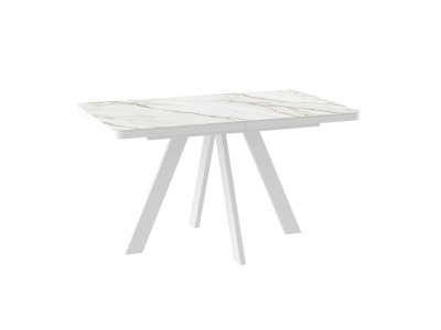 Стол BOBY RADIAL-140, раздвижной 140(180)х85, CALAKATTA GOLD ST CER/ЧЕРНЫЙ