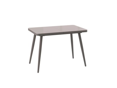 Стол BORG RADIAL-110, раздвижной со стеклом 110(142)х70, КАПУЧИНО/КАПУЧИНО