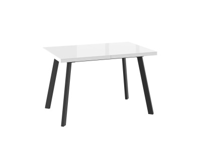 Стол BORG-120 раздвижной со стеклом 120(160)х80 Белый Оптивайт\Черный