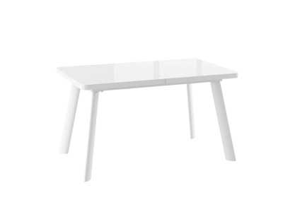 Стол LEON LUX RADIAL-140 раздвижной со стеклом 140(180)х85 Белый ОПТИВАЙТ\Белый