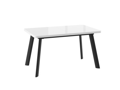 Стол LEON LUX RADIAL-140 раздвижной со стеклом 140(180)х85 Белый ОПТИВАЙТ\Черный