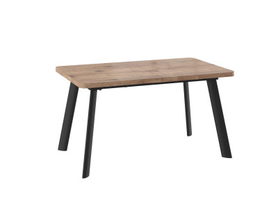 Стол LEON LUX RADIAL-140, раздвижной 140(180)х85, ДУБ ВЕЛЛИНГТОН/ЧЕРНЫЙ