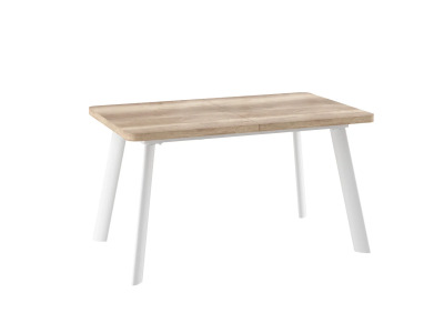 Стол LEON LUX RADIAL-140, раздвижной 140(180)х85, ДУБ КАНЬОН/БЕЛЫЙ