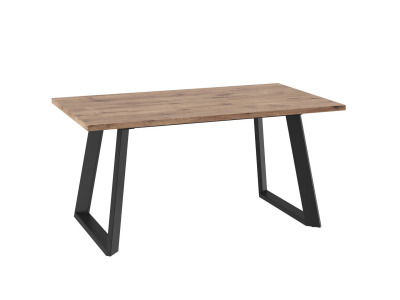 Стол LOFT LUX-160 раздвижной 160(2050)х90 Дуб Веллингтон\Черный