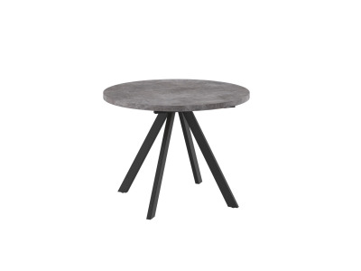 Стол RONDO-100, круглый раздвижной 100(135) Дымчатая Керамика\Черный