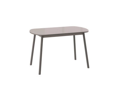 Стол ROUND-120 раздвижной со стеклом 120(152)х70 Капучино\Капучино