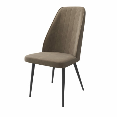 Стул LEONARD M, k05 Шоколад замша LUX/ЧЕРНЫЙ