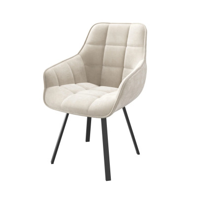 Стул ROMEO ЧЕРНЫЙ/CREAM LUX b3