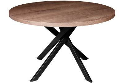 Стол ORSON 120(+40) черный металл\ винтажный дуб