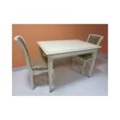 Стол Фаворит-2  1250(1600)х750х760 (тон эмаль 2М с коричневой патиной молдинг М2 Бананы)