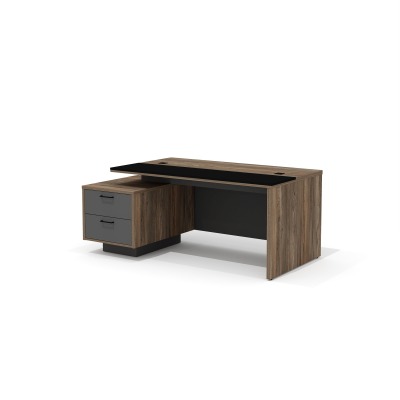 BR-16L Стол руководителя 180х105х76 Bruno Делиос/антрацит