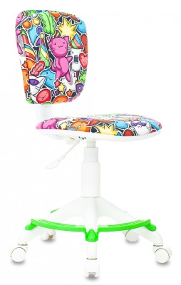 Кресло детское Бюрократ CH-W204/F MASKARAD крестовина пластик подст.для ног пластик белый