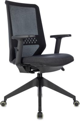 Бюрократ MC-611NL черный TW-01 38-418 сетка/ткань крестов. 4-луч.пластик MC-611NL/B/418B