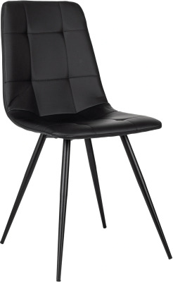Стул для дома Бюрократ CH-K1_4 экокожа черный металл черный на ножках (CHK1_1/BLACK-PU CH-K1_1/BLACK