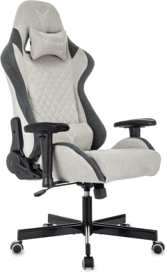 Бюрократ Knight Regal Fabric серый/светло-серый искусственная замша крестов. металл KNIGHT REGAL FABR-GR