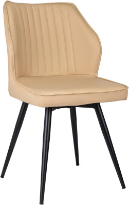 Бюрократ CH-K5_SP с повор.мех. экокожа бежевый металл черный на ножках (CHK5_1/SP/BG- CHK5_1/SP/BG-PU