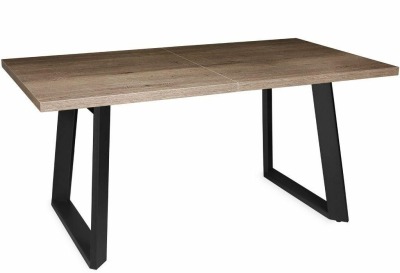 Стол NESTOR 160(+45)x90 черный металл/ винтажный дуб