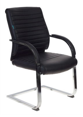 Бюрократ T-8010 Low-V\ ПОЛОЗЬЯ\ BLACK черный искусственная кожа