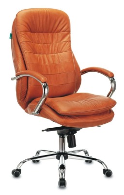 БЮРОКРАТ T-9950 рыжий Leather Ontano кожа крестовина металл хром