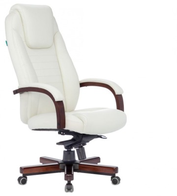 БЮРОКРАТ T-9923WALNUT/ IVORY слоновая кость кожа крестовина металл\дерево